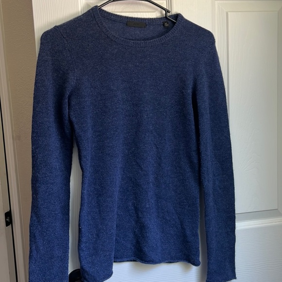 ATM 100%CASHMERE SWEATER SIZE S/P COLOR BLUE - Picture 1 of 6